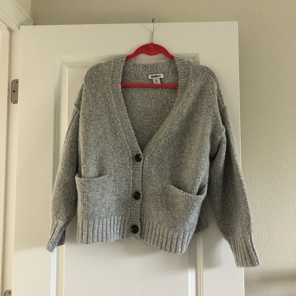 Gray cardigan